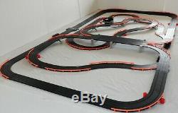 53.5' AFX Tomy LIGHTED Firebird Giant Raceway Track Slot Car Set, Ready To RUN