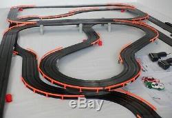 53.5' AFX Tomy LIGHTED Firebird Giant Raceway Track Slot Car Set, Ready To RUN