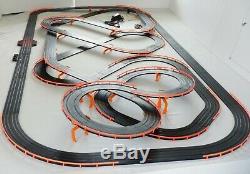 60' AFX Tomy Giant Raceway Track Slot Car Set, 4' x 8' Clean & Ready To RUN
