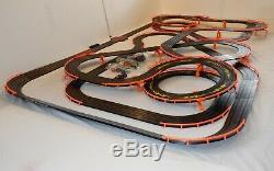 61.25' AFX Tomy Giant Raceway Race Track Complete Indy Slot Car Set, Ready To Run