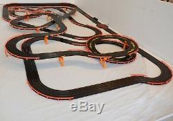 61.25' AFX Tomy Giant Raceway Race Track Complete Indy Slot Car Set, Ready To Run