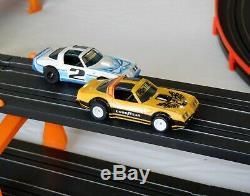 62' AFX Tomy Giant Raceway Track Slot Car Set withLighted Firebirds Ready To RUN