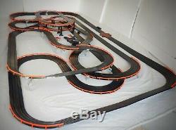 71' AFX Tomy Turbo LIGHTED Giant Raceway Track Slot Car Set, 100% Ready To Run