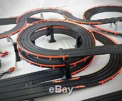 71' AFX Tomy Turbo LIGHTED Giant Raceway Track Slot Car Set, 100% Ready To Run