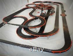 71' AFX Tomy Turbo LIGHTED Giant Raceway Track Slot Car Set, 100% Ready To Run