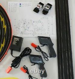 AFX Tomy 41' Giant Raceway Track POLICE Slot Car Set 72 x 42 100% Ready To RUN