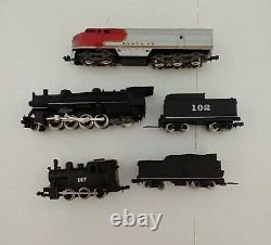 Atlas N Gauge Ready to Run Train Set with 2 Bonus Steam Engines 1967 Vintage