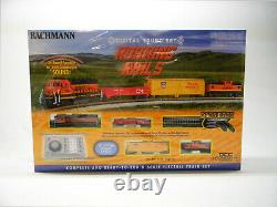 BACHMANN N SCALE BNSF ROARING RAILS DIESEL FREIGHT TRAIN SET track BAC24132 NEW