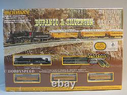 BACHMANN N SCALE DURANGO & SILVERTON TRAIN SET steam engine passenger BAC24020