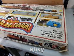 Bachmann Golden Spike HO train set. 125 pieces ready to run Lightly used. Decent