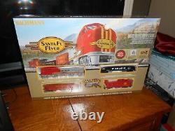 Bachmann Santa Fe Flyer Ho Complete And Ready To Run B/new Factory Sealed Free S