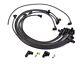 Chevy Sbc Distributor Ready To Run & Plug Wire Kit Mag Tune Under Header Black