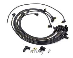 Chevy SBC Distributor Ready to Run & Plug Wire Kit Mag Tune Under Header Black