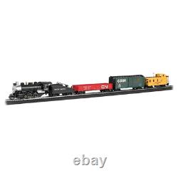 HO Scale Pacific Flyer Electric Train Set, Ready-to-Run, 0-6-0 Steam Locomotive