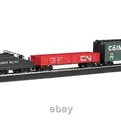 HO Scale Pacific Flyer Electric Train Set, Ready-to-Run, 0-6-0 Steam Locomotive