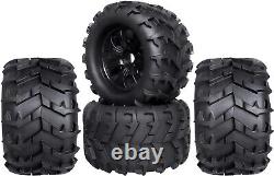 High-Performance Pre-Glued RC Monster Truck Tires Set For 1/8 & 1/10 Scale