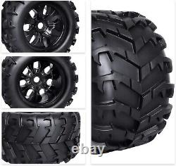 High-Performance Pre-Glued RC Monster Truck Tires Set For 1/8 & 1/10 Scale