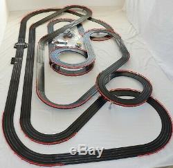 Huge 61' AFX Tomy Giant Raceway Track Slot Car Set, 100% Ready To Run