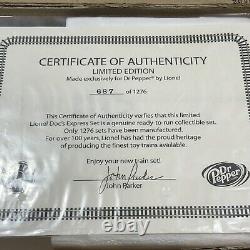 In Box Lionel Dr. Pepper Doc's Express Ready To Run Custom Train Set O Gauge LE