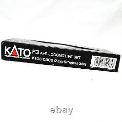 KATO 106-0306 F3 Locomotive Set Chicago Burlington Quincy 9960A 9960B N Scale