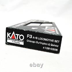 KATO 106-0306 F3 Locomotive Set Chicago Burlington Quincy 9960A 9960B N Scale