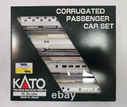 Kato 106-1502 N Scale Santa Fe Corrugated 4-Car Passenger (Set A) New