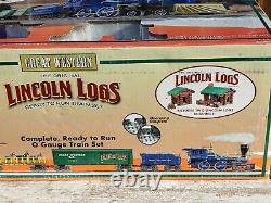 LIONEL 6-30106 Great Western Lincoln Logs Ready-To-Run O Gauge Train Set NIB