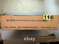 LIONEL O/027 #19500 TRAIN SET, COMPLETE, EXCELLENT, READY TO RUN, WithSET BOX