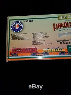 Lionel 6-30106 Great western Lincoln logs Ready To Run O Gauge Train Set New