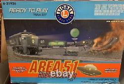 Lionel Alien Recovery Area 51 Diesel Engine Set 6-31926! O Gauge Ready To Run