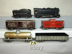 MARX O GAUGE #25000 STEAM LOCOMOTIVE FREIGHT TRAIN SET WithSET BOX, READY TO RUN