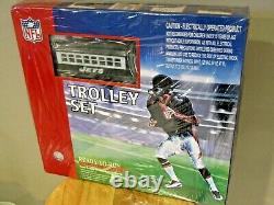 MTH NFL Football NEW YORK JETS TROLLEY Ready to Run Train Set Factory Sealed