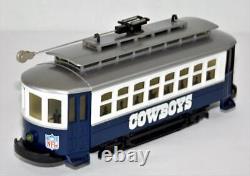 MTH Trains 30-4165-1 Dallas Cowboys Trolley Set RTR 2006 withtrack transformer C-8