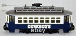 MTH Trains 30-4165-1 Dallas Cowboys Trolley Set RTR 2006 withtrack transformer C-8