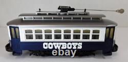 MTH Trains 30-4165-1 Dallas Cowboys Trolley Set RTR 2006 withtrack transformer C-8