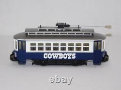 MTH Trains 30-4165-1 Dallas Cowboys Trolley Set RTR 2006 withtrack transformer C-8