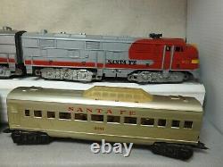 Marx O Scale 6 Piece Santa Fe Diesel Locomotive Passenger Car Set Ready To Run