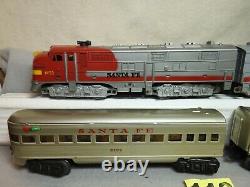 Marx O Scale 6 Piece Santa Fe Diesel Locomotive Passenger Car Set Ready To Run