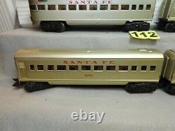 Marx O Scale 6 Piece Santa Fe Diesel Locomotive Passenger Car Set Ready To Run