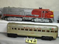 Marx O Scale 6 Piece Santa Fe Diesel Locomotive Passenger Car Set Ready To Run