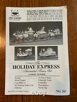 New Bright'The Holiday Express' Animated & Lighted Train Set Christmas #385 EUC