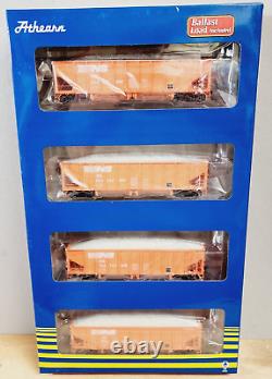 Norfolk Southern RR 40' OB 4 Bay Ballast Hopper MW 4 CAR SET Athearn 7640 HO