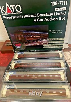 PENNSYLVANIA BROADWAY LIMITED 4 car set N Scale -KATO NEW RTR OOP RARE