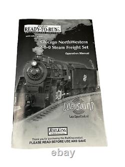 RailKing Ready-To-Run Chicago Northwestern 2-8-0 Steam Freight Set-Incomplete