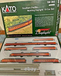 SOUTHERN PACIFIC MORNING DAYLIGHT 10 car set -N Scale -KATO NEW RTR RARE
