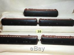 Set Of Five Lionel O Scale Pennsylvania Lighted Passenger Cars Ready To Run