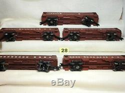 Set Of Five Lionel O Scale Pennsylvania Lighted Passenger Cars Ready To Run