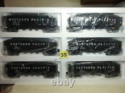 Set Of Six Rail King O Scale 30-7531 Northern Pacific 4-bay Hoppers Ready To Run