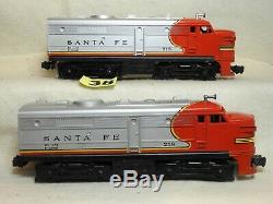 Set Of Two Lionel O Scale #218 Santa Fe Alco Aa Diesel Locomotives Ready To Run