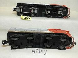 Set Of Two Lionel O Scale #218 Santa Fe Alco Aa Diesel Locomotives Ready To Run